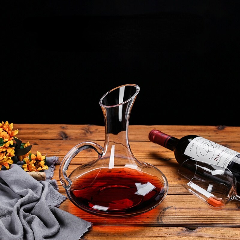 Swan decanter spiral 6-shaped decanter crystal high-end 1500ml box harp wine bottle