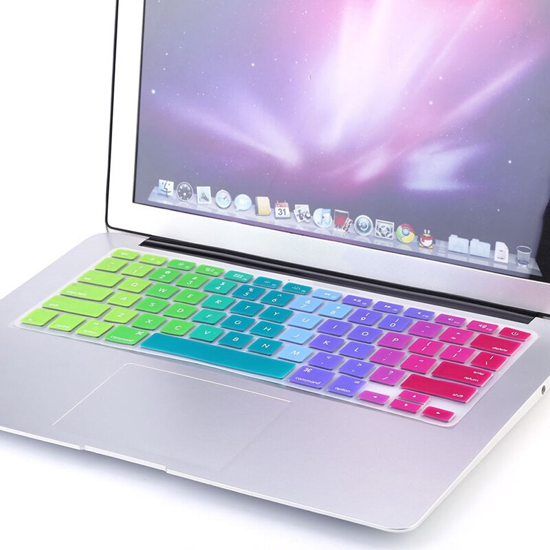 Regenbogen Silikon Tastatur fallen Abdeckung Haut Schutz für iMac Macbook Profi 13 "15" Abdeckung Schutz