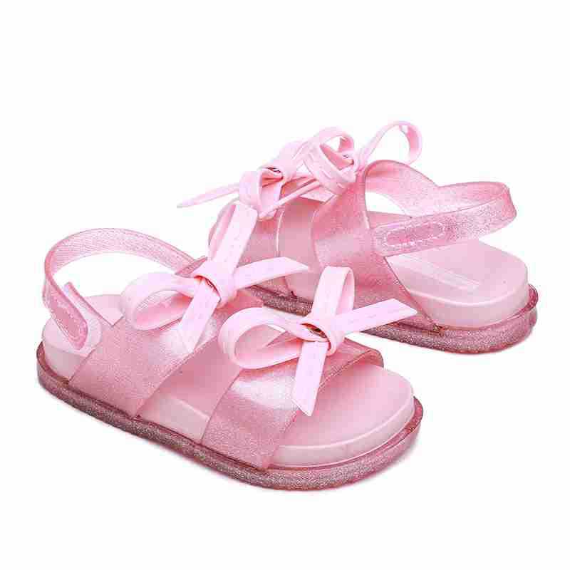 Sandales brésiliennes Mini 2 couches pour filles | Sandales de gelée, chaussures d'été pour enfants, sandales princesse antidérapantes: Rose / 11