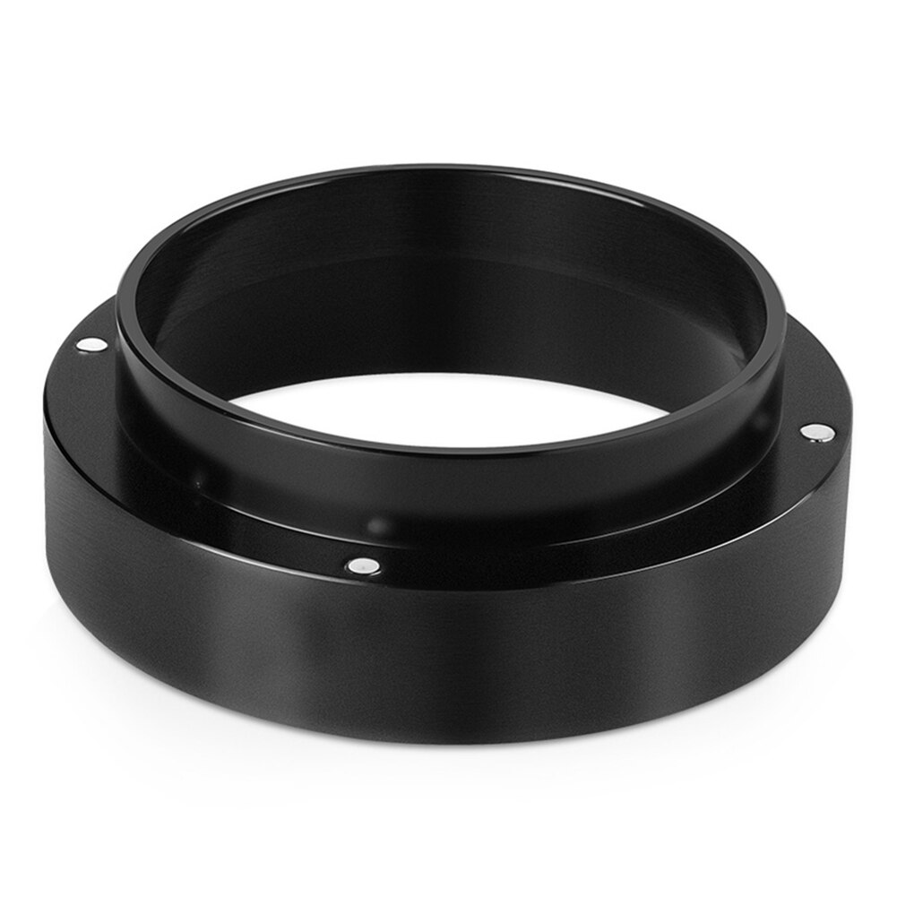 Coffee Dosing Funnel Ring Coffee Powder Tool Accessories Replacement Ring Aluminum Anti for Coffee Tamper Brewing Bowl: black / 58mm