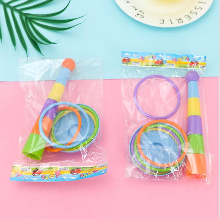 Super Mini Hoop Ring Toss Plastic Ring Toss Garden Game Pool Toy Outdoor Fun Set Toys For Children Kids