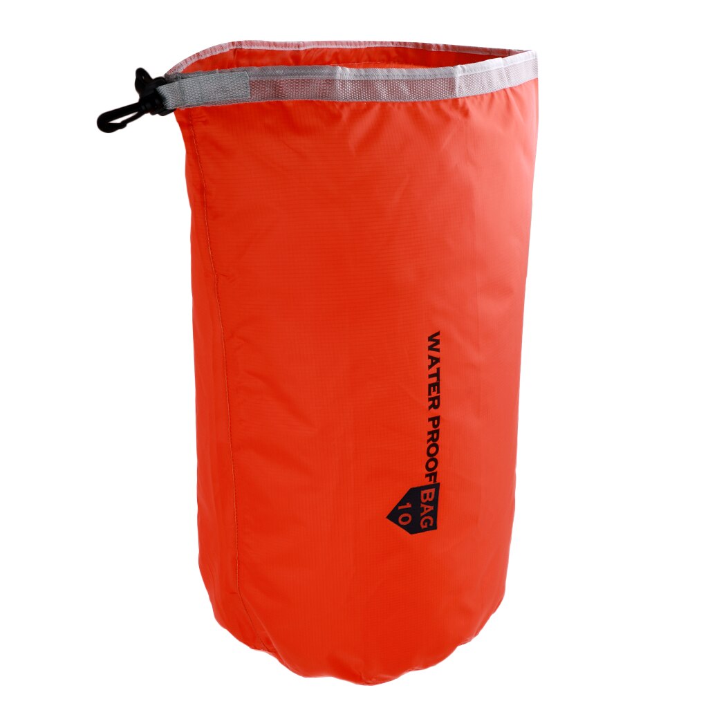 LIGHTWEIGHT Waterproof Dry Bag Storage Pack Outdoor Kayaking Beach Camping: Orange Red 10L