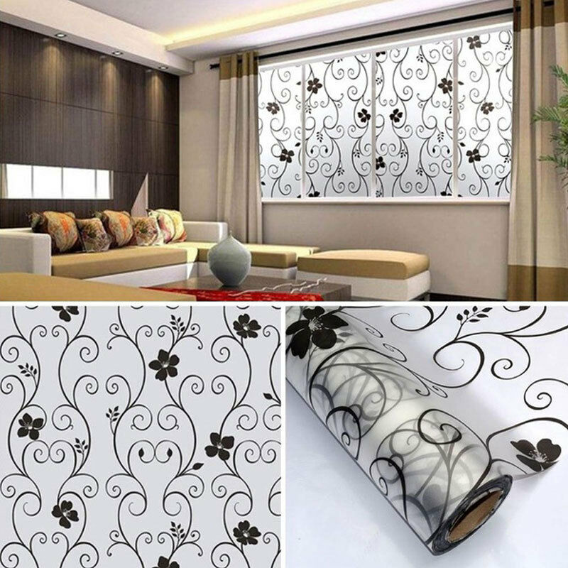 1 Roll Frosted Privacy Home Bedroom Bathroom Glass Window Film Stickers DIY Mural Vinyl Removable Sticker Decals