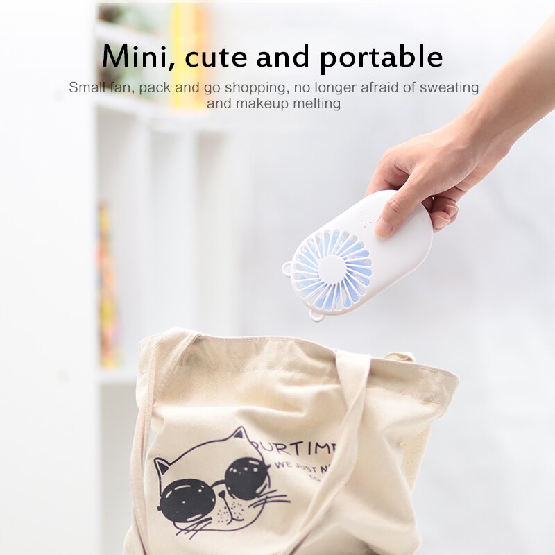 Mini USB Desktop Fan Portable 3 Mode Adjustable SummerCooling Fan Handheld Office Household Traveling Chargeable Fans TXTB1