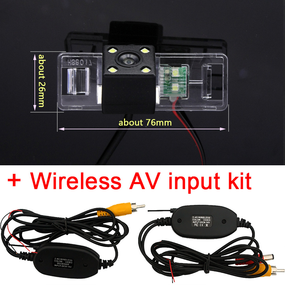 170° AHD 1080P Special Vehicle Rear View Reverse Camera for Nissan Note Tone E11 Geely Vision X6 Emgrand X7 LIFAN X50 X60 Car: 4led Wireless