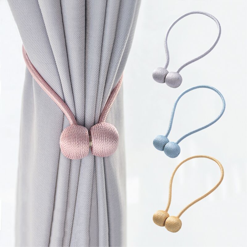 1Pc Magnetic Curtain Tieback Holder Hook Buckle Clip Curtain Tieback Polyester Decorative Home Accessorie Lanyard