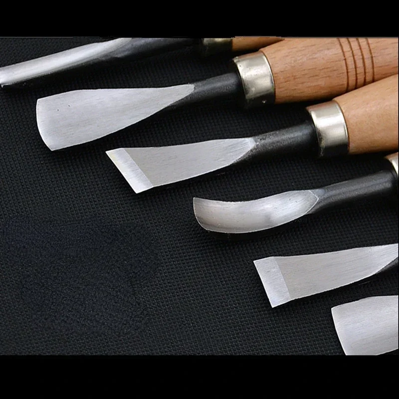 Träsnideri träskärningsknivverktygsset 8 st/set gör-det-själv handverktyg mejselset knivverktygsset träbearbetning