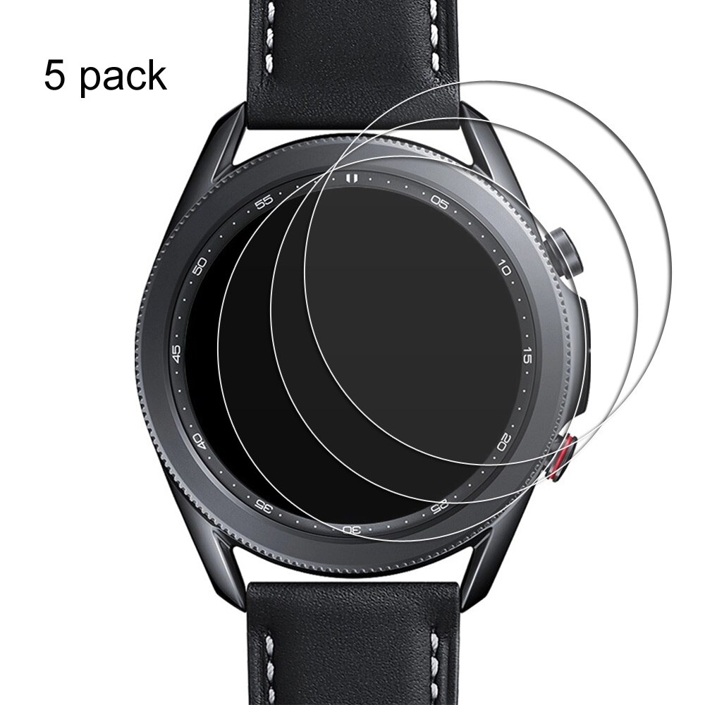 För samsung galaxy watch 3 41mm 45mm skärmskydd i härdat glas anti-scratch hd clear anti-bubble för galaxy 3 titta film: 5- pack / Klocka 3 41mm