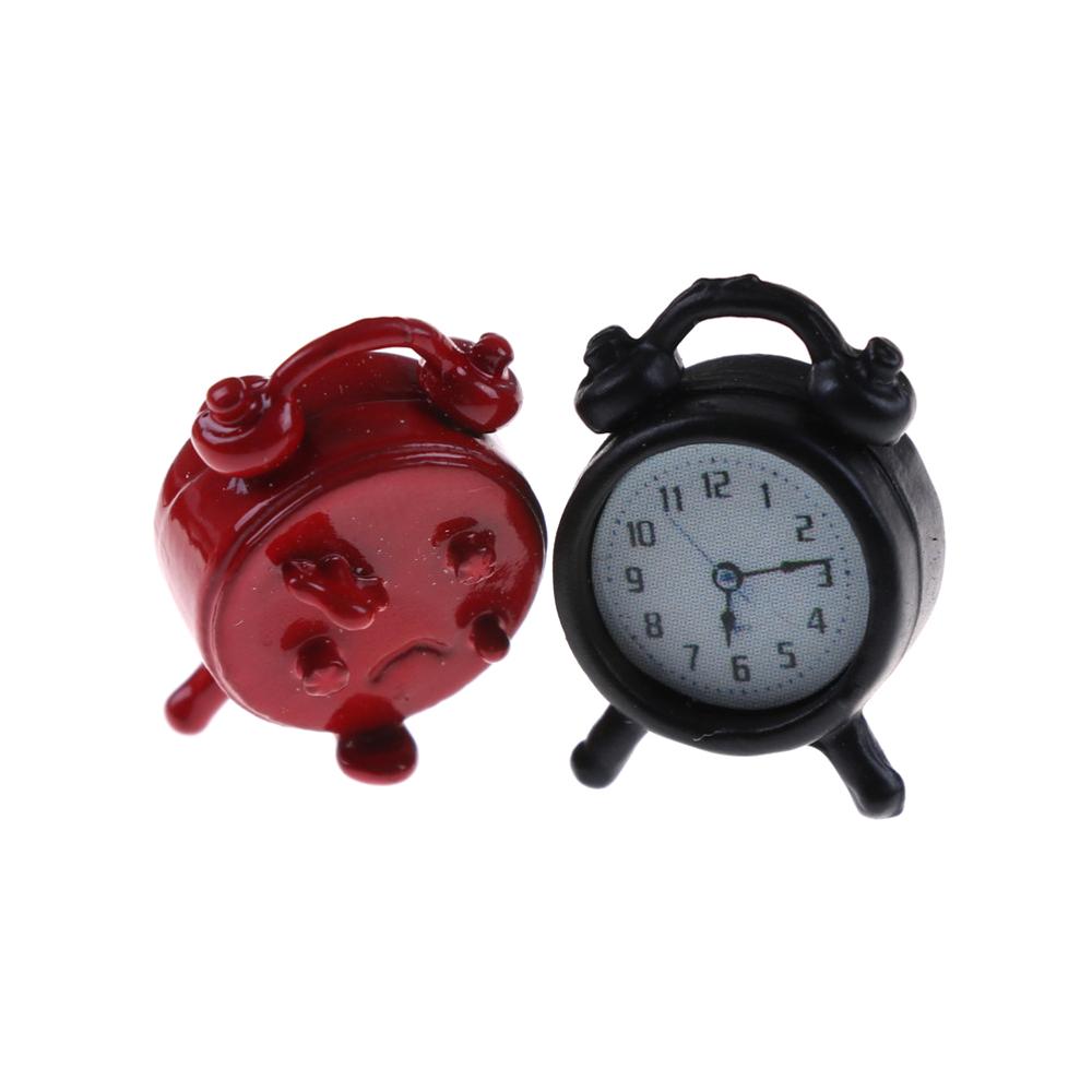 1/12 Dollhouse Miniature Living Room A Metal Alarm Clock
