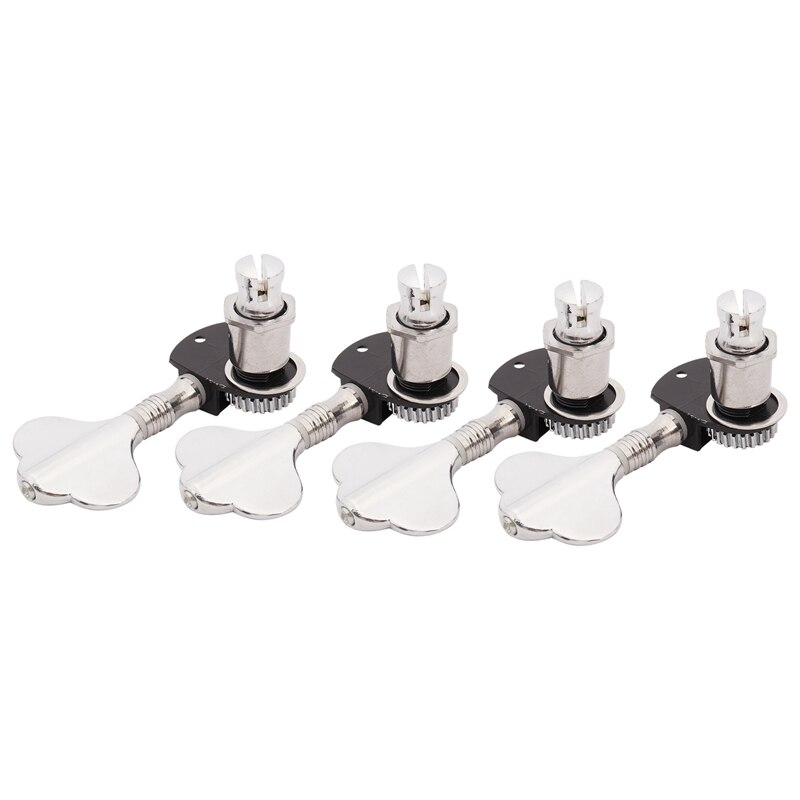 A Set of 4 Pcs Chrome Bass Tuning Pegs Machine Heads Tuners for Bass Guitar Accessories Parts Musical Instrument(4R)