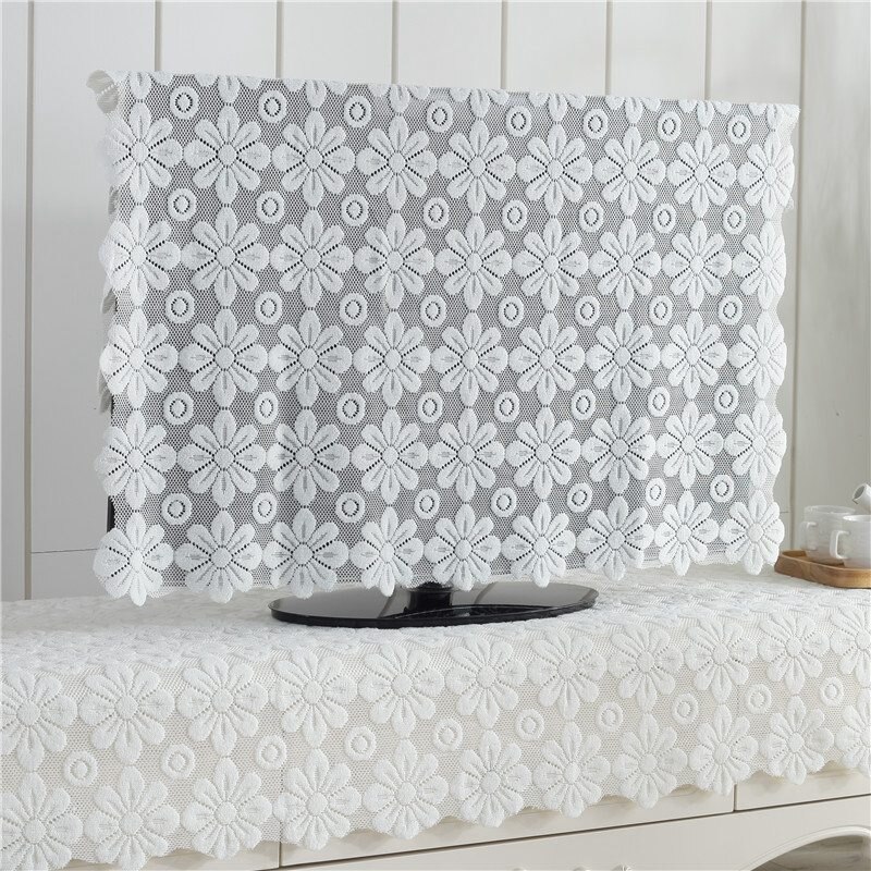 Lace Microwave Cover Microwave Oven Hood Oil Dust Cover with Storage Bag Kitchen Accessories Supplies Home Decoration: 80*80cm