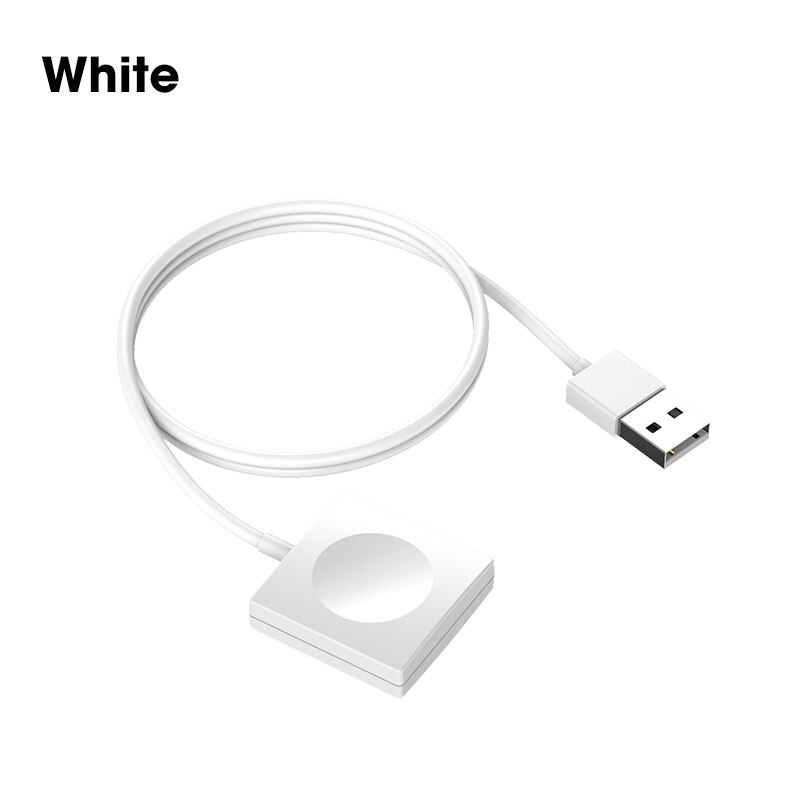 Cargador de reloj para Apple Watch, Cable de carga magnético Universal portátil, adecuado para iWatch Series 7/6/SE/5/4/3/2/1: Blanco
