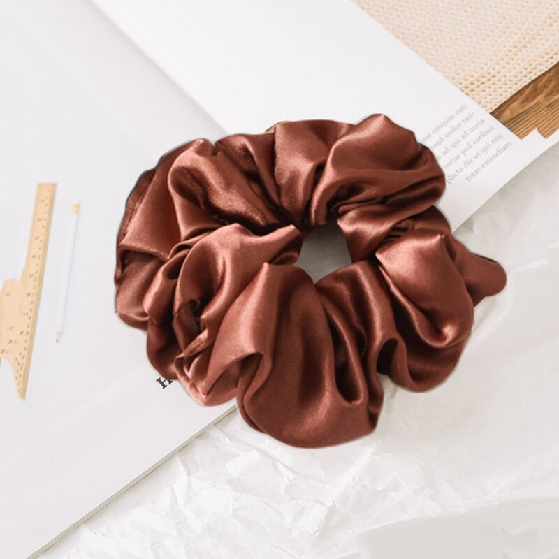 Women Satin Silk Hair Tie Elastic Scrunchies Ponytail Holder Hair Rope Rings Christmas Hair Accessories: 3