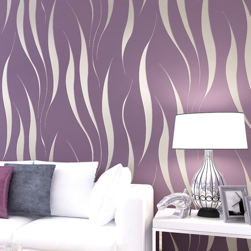 Rouleau de papier peint 3D géométrique abstrait moderne, papier peint gaufré gris, violet, Beige, jaune, pour chambre à coucher, salon, décor de maison
