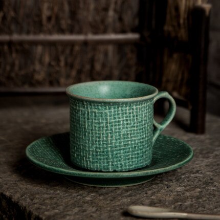 Japanska porslin tekoppar retro kaffekopp vintage hushållsvatten kopp mugg svart tazas de ceramica creativas latte kopp tekopp: Stil 14