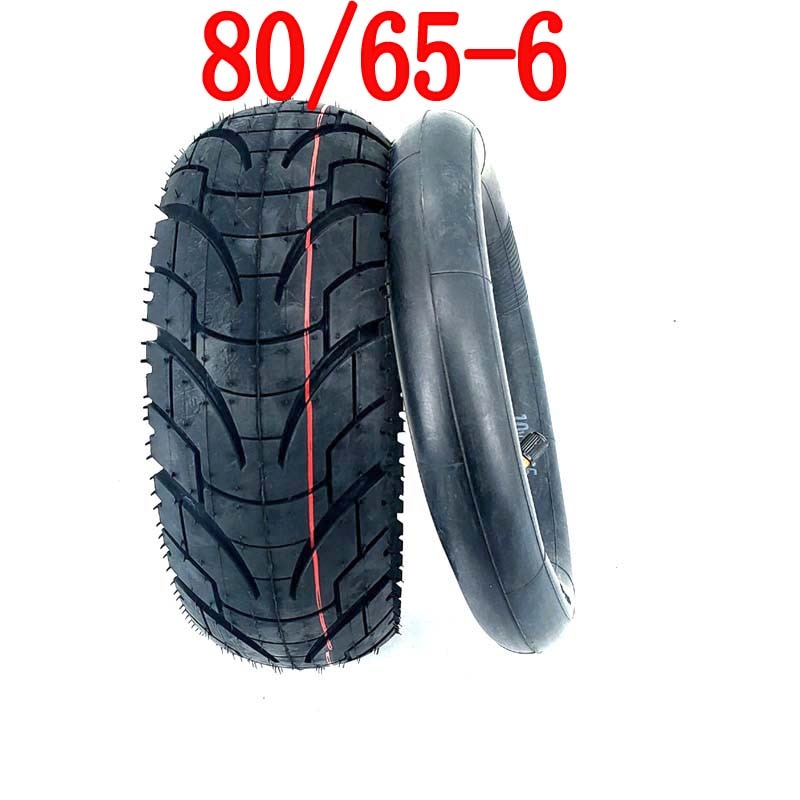 Neumáticos todoterreno sin cámara para patinete eléctrico, neumáticos gruesos de 10 pulgadas, resistentes al desgaste, 80/65-6