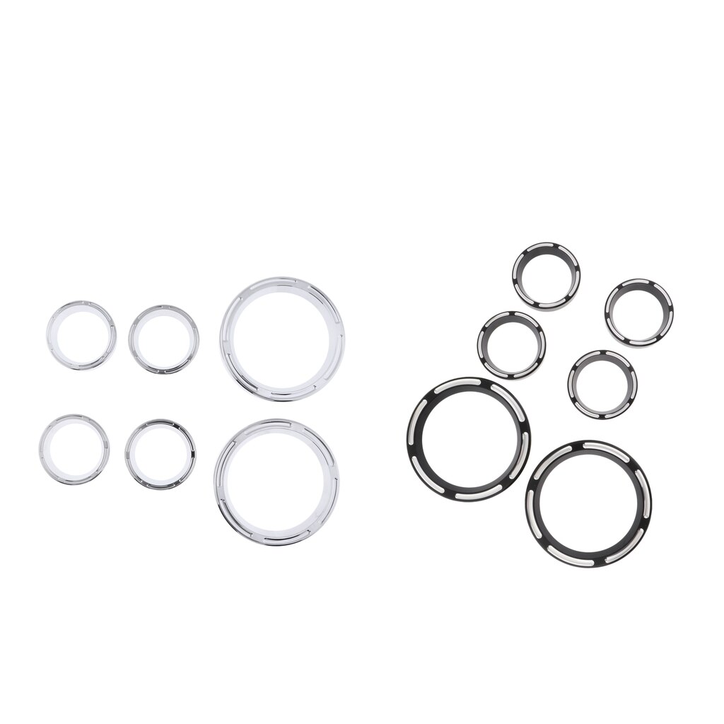 2 Sets 4" 2" Speedometer Gauge Burst Bezel Kit For Electra -Glide