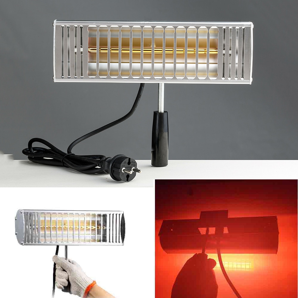 1000W Handheld Infrared Paint Lamp Infrared Auto Drying Portable Paint Curing Lamp Grilled Light Car Spray Paint Room