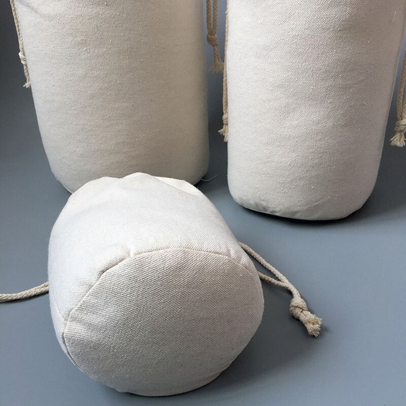 Grote capaciteit blanco trekkoordtas, rijstkorrelverpakkingszak, meelzak, herbruikbare canvas tas van puur katoen, opbergtas
