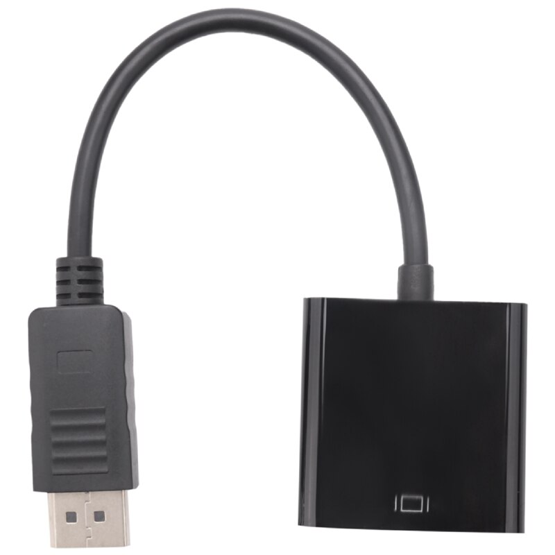 RISE-2X Displayport DP Male To VGA Female Adapter Display Port Cable Converter Black
