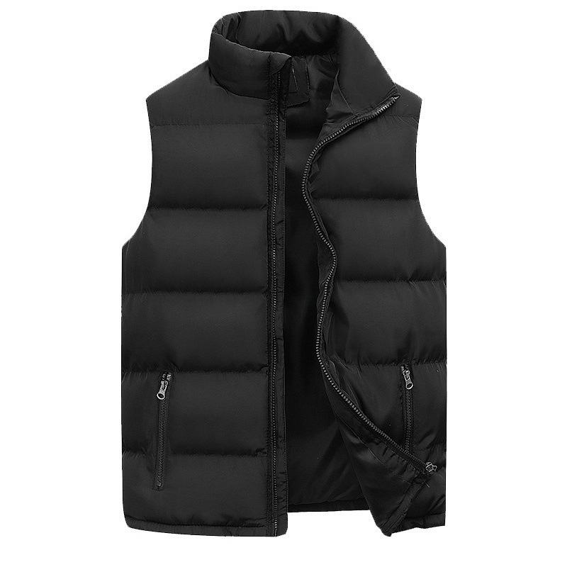 FGKKS 2023 invierno hombres chaleco Parkas algodón Casual sin mangas soporte ropa gruesa Color sólido chaleco chaqueta masculina