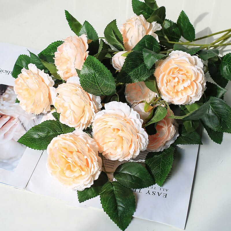 Kunstbloemen Kunstbloemen Pioen Kunstmatige Bloemen Boeket Voor Decoratie 6 Kleuren