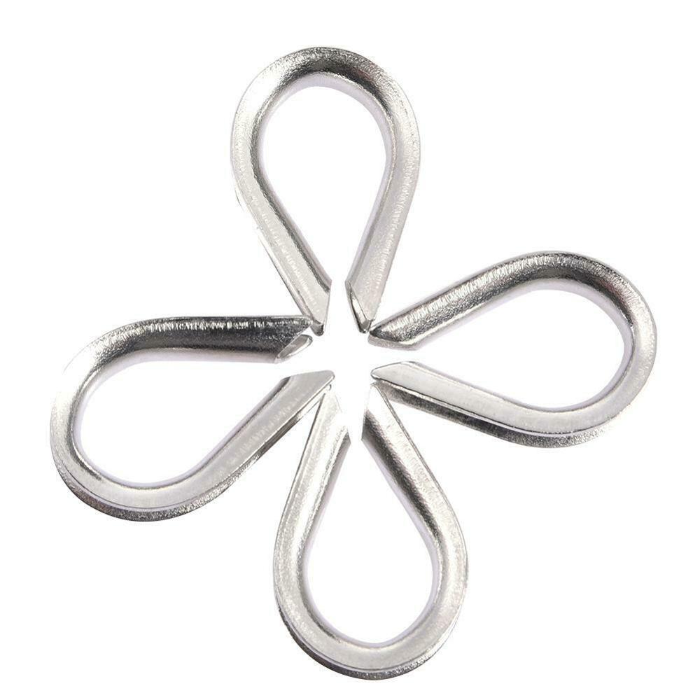 4pcs M12 304 Stainless Steel Wire Rope Cable Thimble for 12mm Wire Rigging