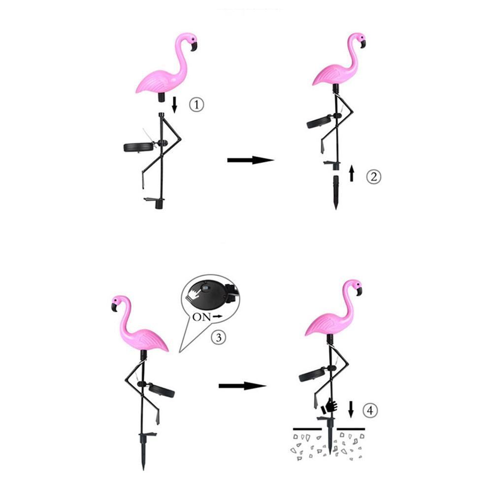 LED Solar Tuin Licht Gesimuleerde Flamingo Gazon Lamp Waterdicht Solar Led Verlichting Outdoor Voor Tuin Decoratie Verlichting