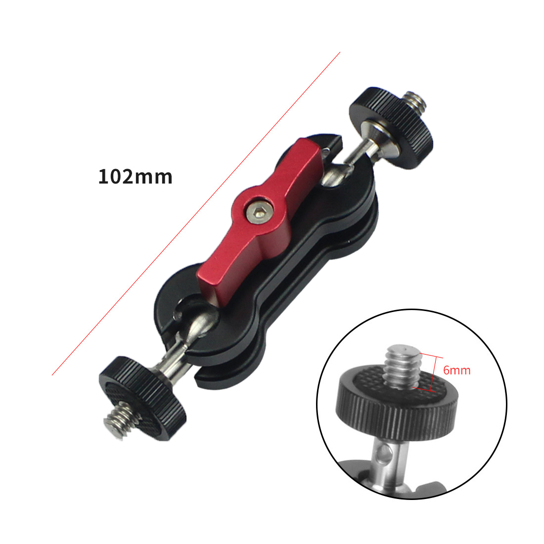 Articulating Magic Arm Mount 12mm Double Ballhead 1/4" Screw for DSLR Camera DV Monitor Light Tripod Live Hotshoe Bracket: New Type C