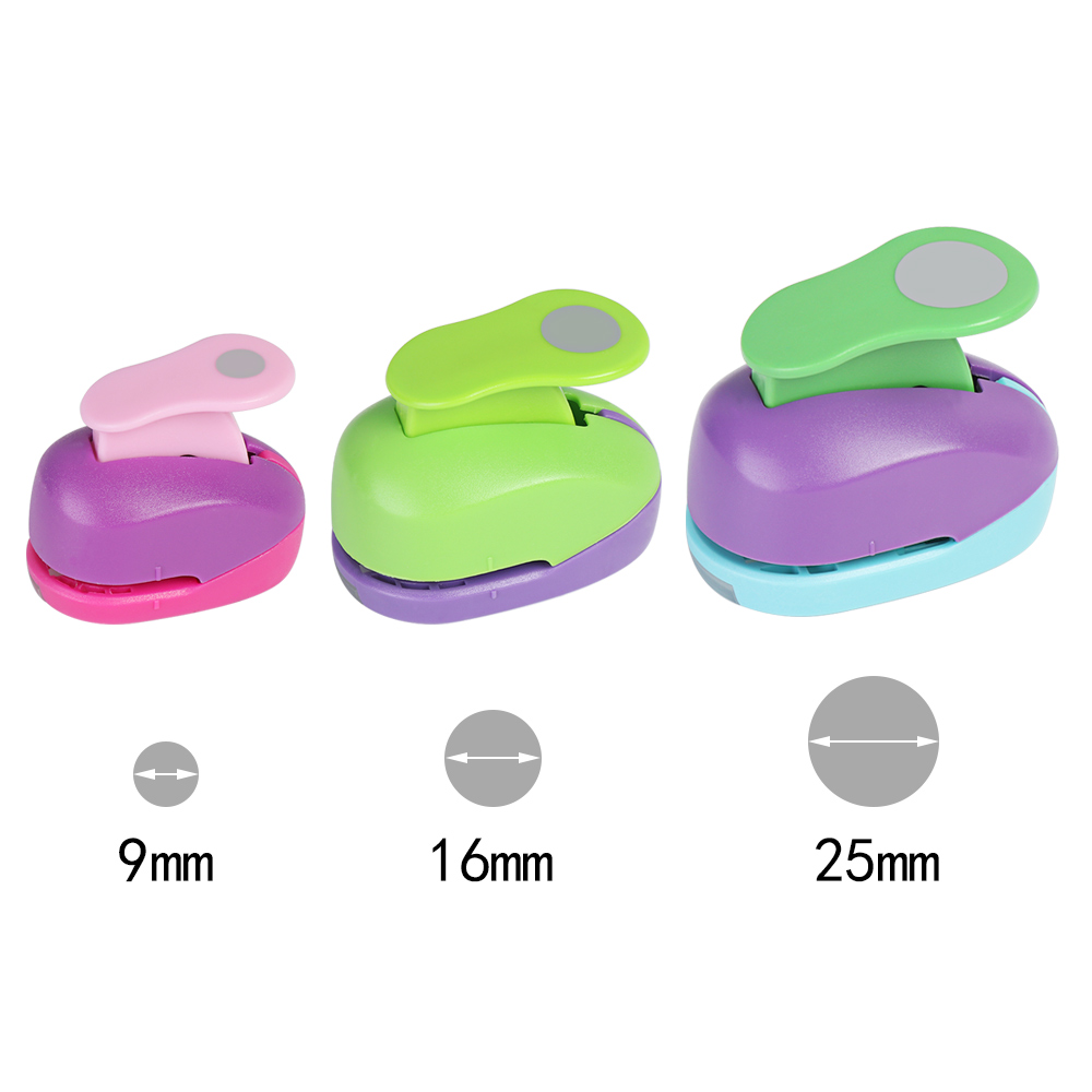 Round Hole Punch 9mm 16mm 25mm Paper Shaper Cutter Embossing Machine DIY Handmade Cards Making Convenient Scrapbooking