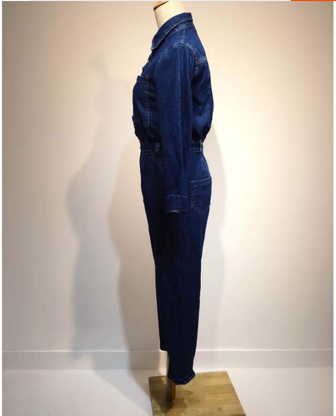Denim jumpsuit blå jean bukser jumpsuit body dame denim overall rompers