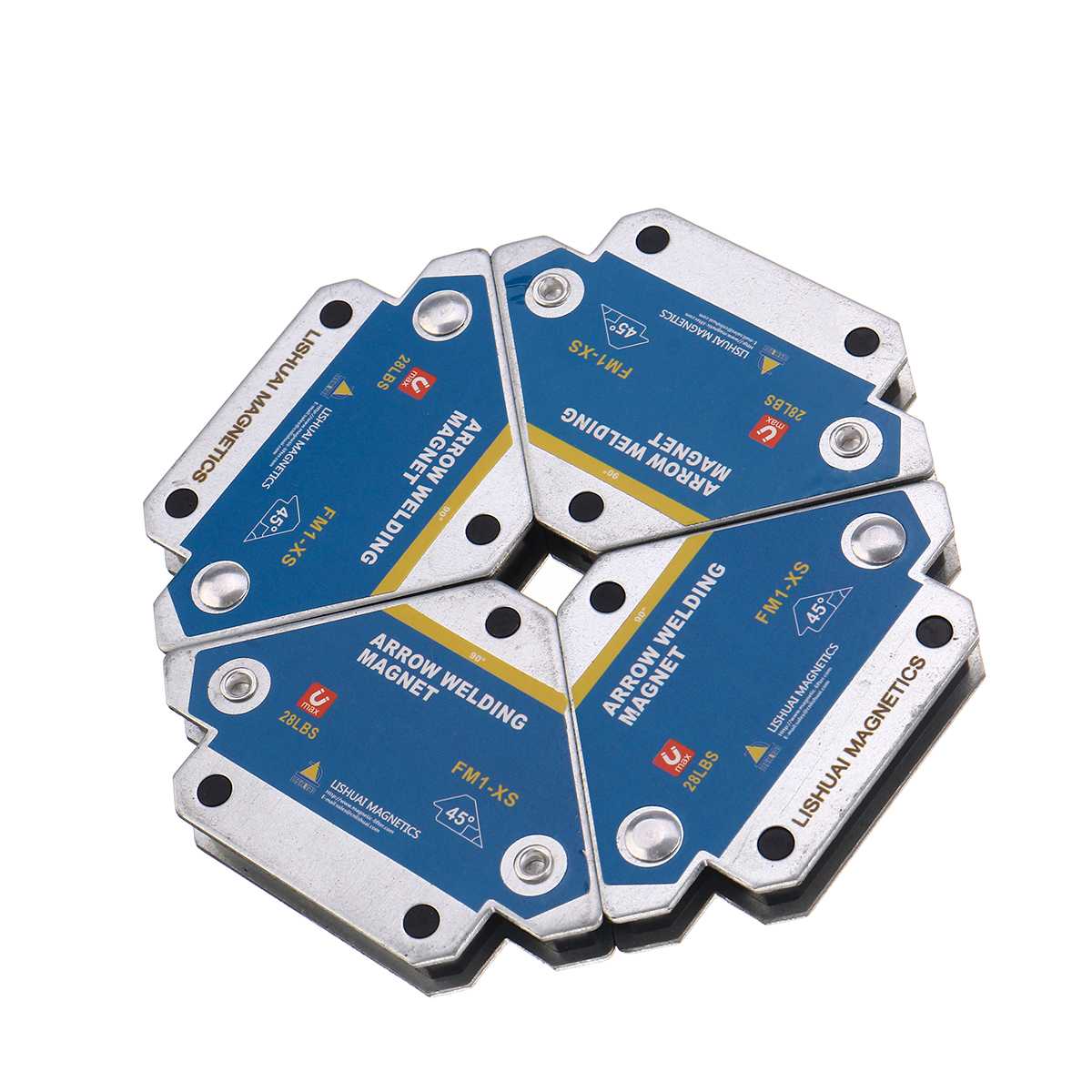 2/4PCS Arrow Strong Magnet Weld Holders Magnetic Welding Fixer Angle Soldering Positioner 55LBS 110LBS 165LBS: 4pcs FM1 XS