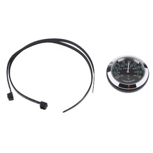 Motorcycle Bike Dial Clock Watch + Thermometer Temperature Gauges