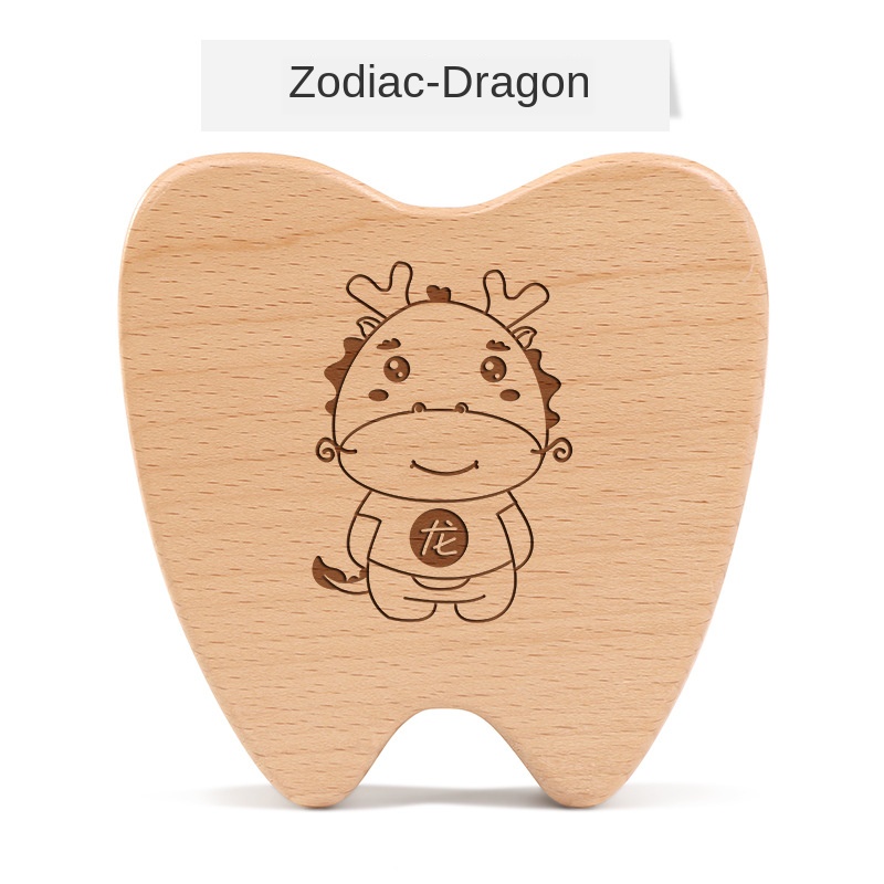 Tand Doos meisje herdenkingsmunt kinderen tand vervanging opbergdoos baby foetale haar behoud collection jongen tanden doos: Dragon