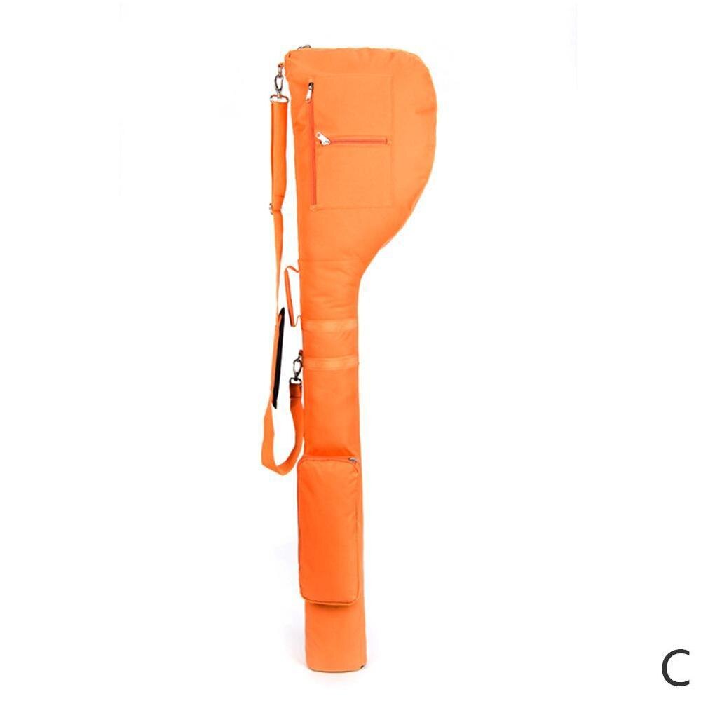 Golf practice bag, Golf clubs bag, nylon environmental golf protection half material bag of set F5Q0: Orange