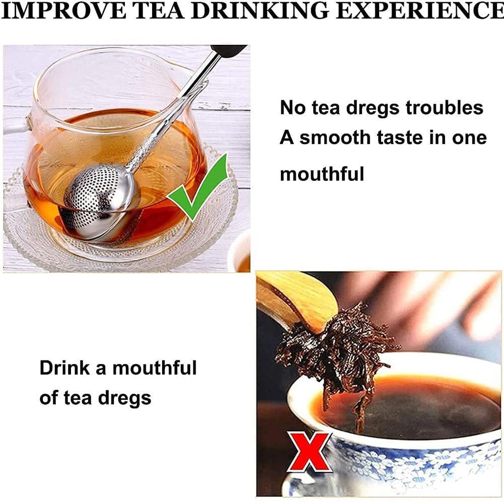 Steel Tea Maker Filter Tea Infuser Ball Portable Fine Tea Mesh Teaware Handle Tea Rotation Tool Degree Filter 360 M1a7