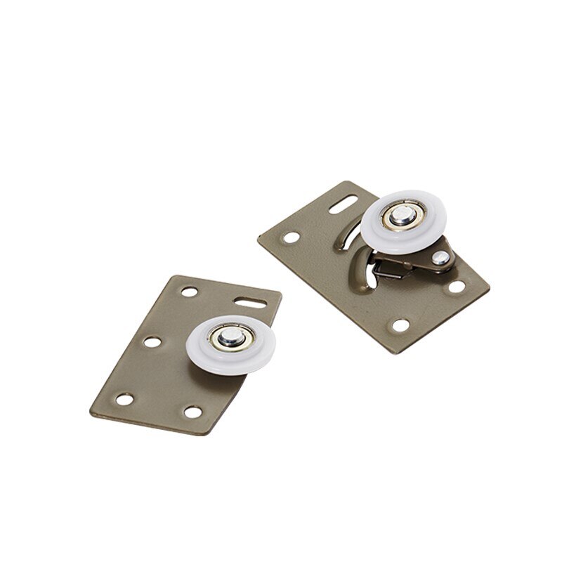 1set Wardrobe Door Wheel Furniture Closet Mute Pulley Moving Door With Adjustable Spring Door Rollers Furniture Parts