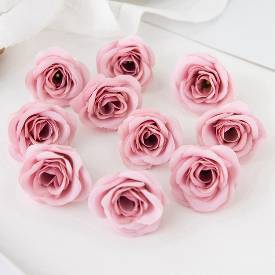 10 Stuks Zijde Kunstbloemen Rozen Hoofden Kerst Tuin Bogen Winkelcentrum Bruiloft Boeket Decoratie Diy Bloem Vaas Accessoire: Oranje