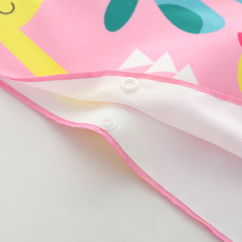 ED-Lumos Toalla de baño con Capucha para niño niña Poncho Playa Infantil Microfibra Albornoz 4-7 años Dinosaurio Rosa