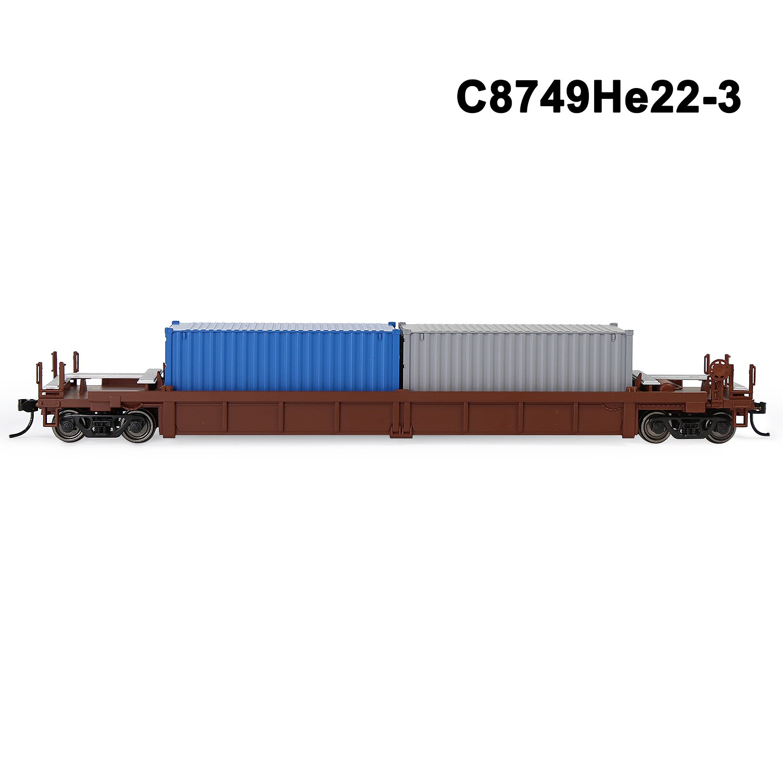 1 Set HO Scale 1:87 Well Car with 40' 20' Container Model Railway Wagons Model Train Freight Car C8749: C8749He22-3