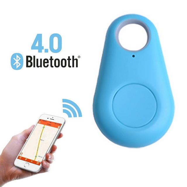 Mini smart tag bluetooth tracker trådløs anti-mistet alarm børnetaske tegnebog nøglefinder mistet minder om bilkæledyr: Blå