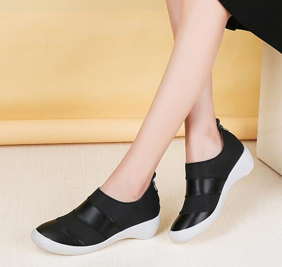 Size 35-41 Lente Licht Gewicht Platte Schoenen Mode Ronde Teen Sokken Schoenen Vrouw Sneakers Vrouwen Casual Geweven Loafers dames Schoenen: Black / 6