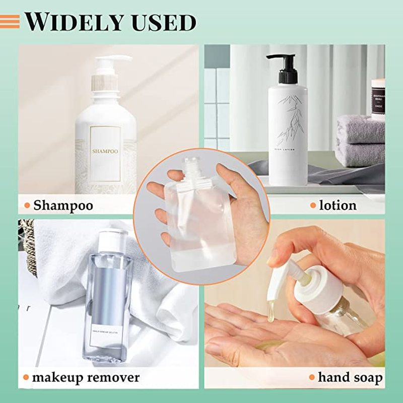 10Pcs Travel Hervulbare Clamshell Verpakking Zak, Lege Squeeze Plastic Stand Up Tuit Zakje Voor Lotion Shampoo Opslag Container