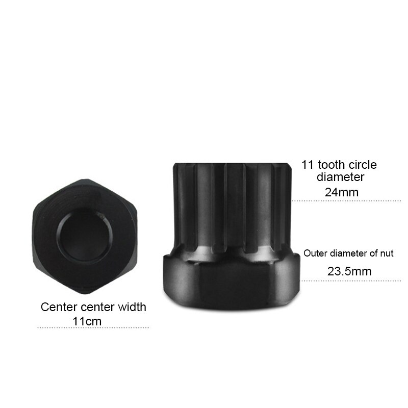 Fietsreparatiegereedschap, freewheel tandwiel verwijderaar, mtb-dop, koolstofstalen sleutel, reparatiegereedschap, racefiets mtb achternaaf tandwiel verwijderaar: 4