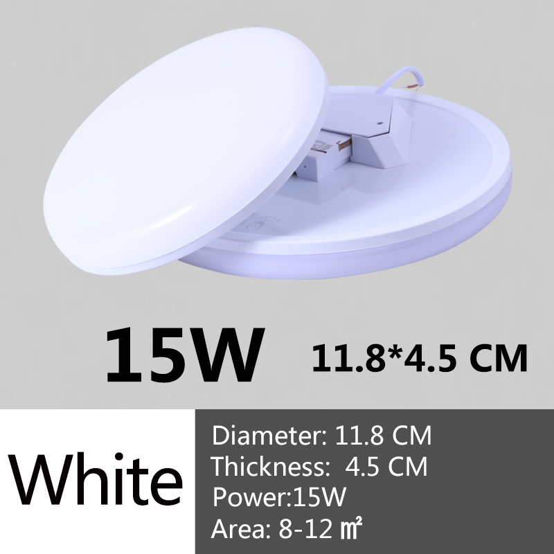Led Panel Licht 15W 20W 30W 50W Opbouw Moderne LED Plafondlamp Ronde Binnenverlichting woonkamer Badkamer: 15W