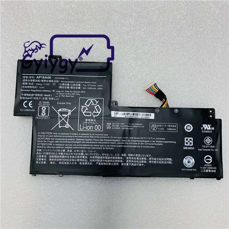 AP16A4K Battery for Acer Swift 1 SF113-31 ASPIRE 11 AO1-132 N16Q9 NE132 SF113-31-C7ZJ SF113-31-P63H,