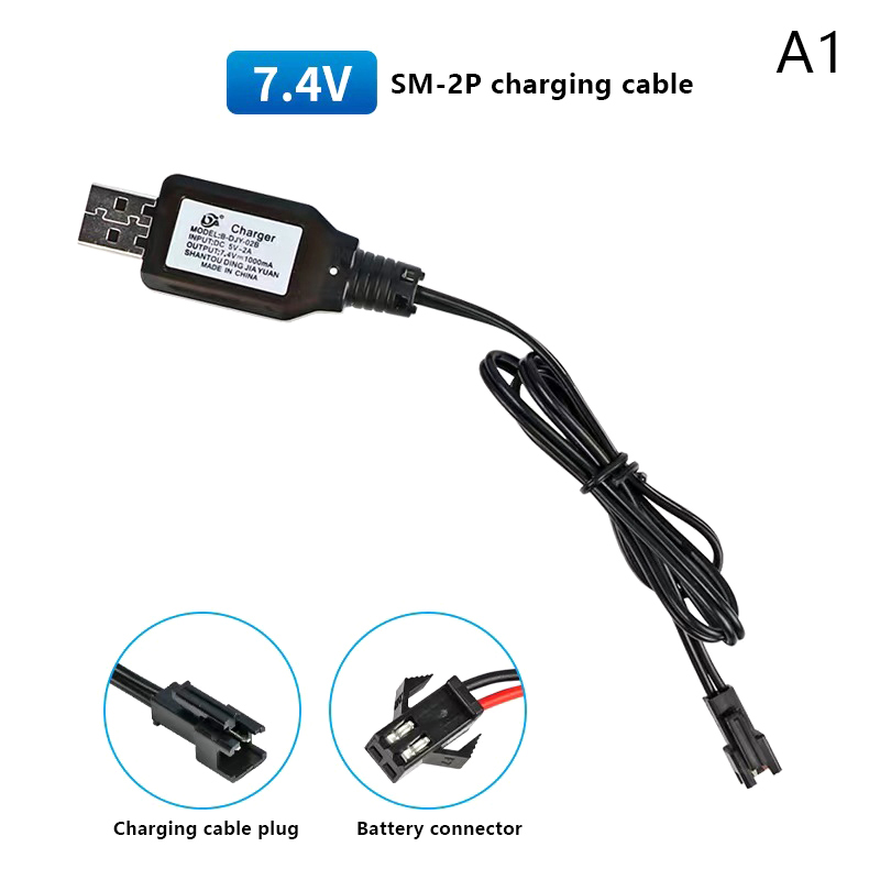 74V 37V X2 Ladegerät SM2P 3P SM4P umkehren XH3P 4P Liion Batterie Elektrische RC Spielzeug Auto Stiefel USB Kabel Energie Rad: dunkel Grau