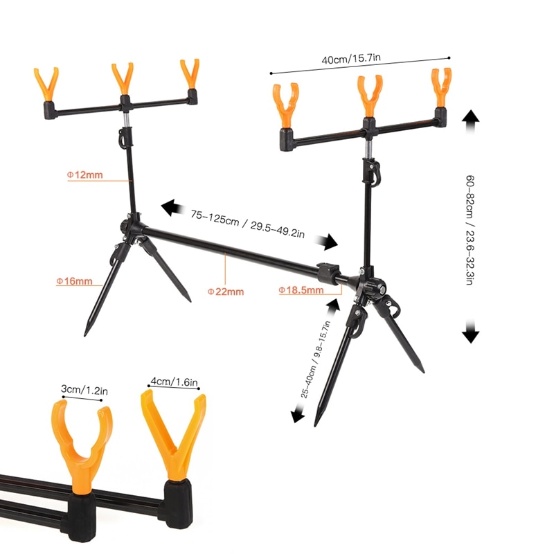 Adjustable Retractable Carp Fishing Rod Pod Stand Holder Fishing Pole Pod Stand Fishing Tackle Fishing Accessory