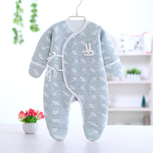 Neugeborenen 100% Baumwolle Footies für Baby Jungen und Mädchen Frühling Overall Outwear Nachtwäsche Karikatur Ebene Kleidung