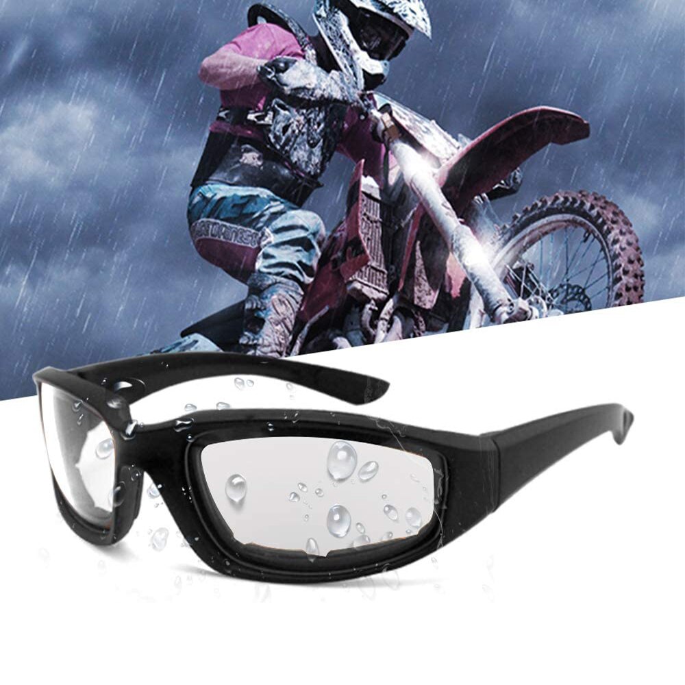 Motorrijden Bril Gewatteerde Goggles Uv-bescherming Stofdicht Winddicht Motorfiets Zonnebril Met Clear Lenzen Voor Outdoor